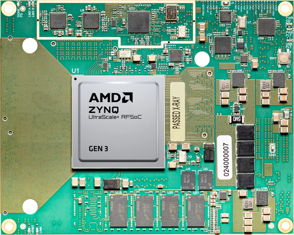 XRF RFSoC system-on-module with AMD Zynq UltraScale+ Gen 3
