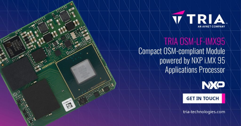 OSM-LF-IMX95 OSM-compliant module powered by the NXP i.MX 95 applications processor