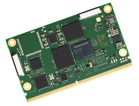Side view of the TRIA SM2S-QCS6490 embedded compute module