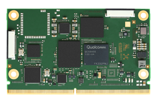 Front view of the TRIA SM2S-QCS6490 embedded compute module