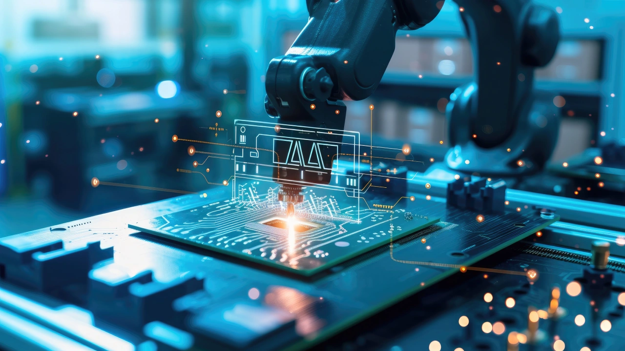 Industrial robotic system using embedded computing hardware for real-time AI processing, machine vision and autonomous decision-making.